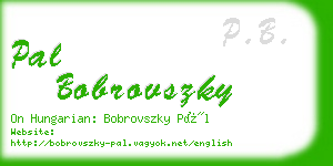 pal bobrovszky business card